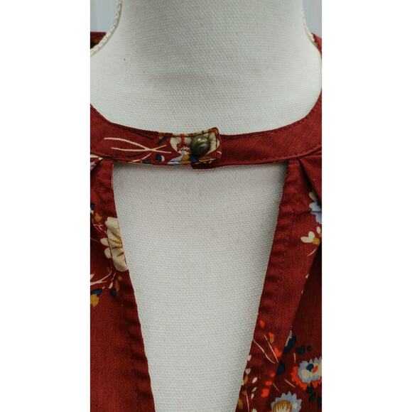 Altar'd State Tunic Mini Dress Keyhole Medium Floral - Picture 2 of 6